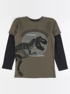 Vertbaudet - tee-shirt noir, vert - 10 ans