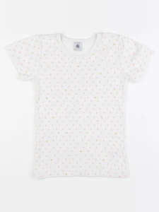 Petit Bateau - maillot de corps rose, blanc - 8 ans