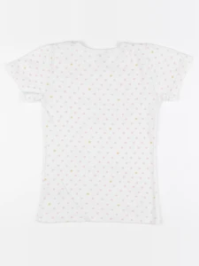Petit Bateau - maillot de corps rose, blanc - 8 ans