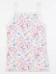 Petit Bateau - maillot de corps blanc, rose - 8 ans