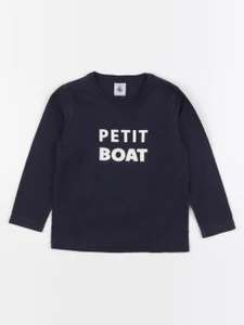 Petit Bateau - tee-shirt bleu - 4 ans