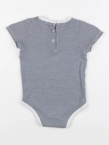 Vertbaudet - body tee-shirt blanc, bleu - 18 mois