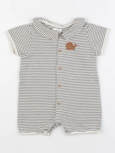 Vertbaudet - combinaison beige, bleu - 18 mois