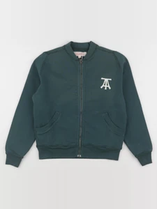 The animals observatory - sweat ZEBRA imprimé au dos vert - 8 ans
