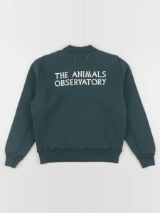 The animals observatory - sweat ZEBRA imprimé au dos vert - 8 ans