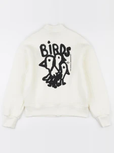 The animals observatory - sweat imprimé au dos beige - 8 ans