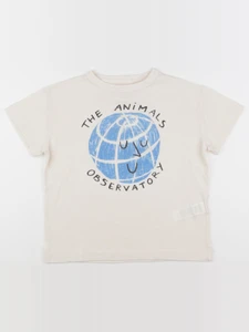The animals observatory - tee-shirt ROOSTER beige - 10 ans