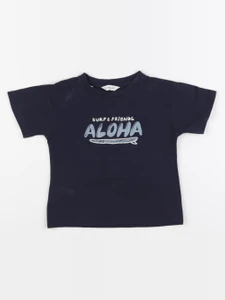 H&M - tee-shirt bleu - 3/4 ans