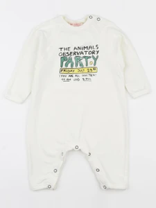 The animals observatory - pyjama coton blanc - 6 mois
