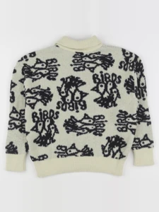 The animals observatory - pull beige, noir - 8 ans