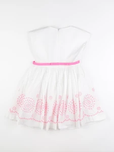 Jacadi - robe blanc, rose - 6 ans