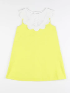 Jacadi - robe jaune, blanc - 5 ans