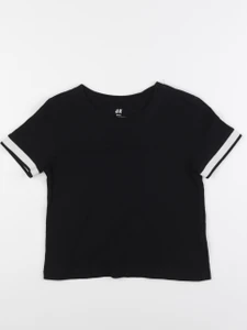 H&M - tee-shirt noir - 8/10 ans