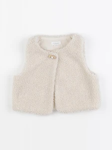 Vertbaudet - gilet beige - 6 mois