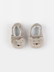 Vertbaudet - chaussons beige - pointure 19