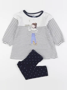 Vertbaudet - pyjama coton bleu - 2 ans