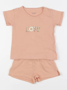 Vertbaudet - ensemble orange - 2 ans
