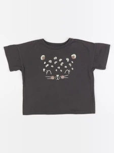 H&M - tee-shirt gris - 2/3 ans