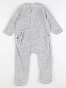Vertbaudet - pyjama velours gris - 2 ans