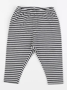 Uniqlo - legging noir, blanc - 12/18 mois