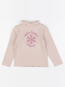 Vertbaudet - sous-pull rose - 5 ans