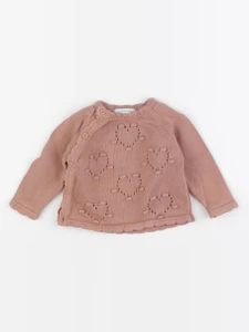 Vertbaudet - pull marron - 9 mois