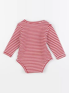 Vertbaudet - body rouge - 9 mois