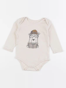 Vertbaudet - body beige - 12 mois