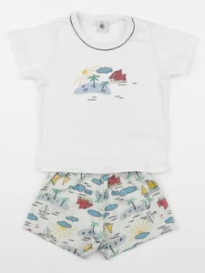 Petit Bateau - pyjama coton blanc - 2 ans