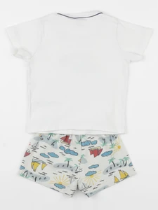 Petit Bateau - pyjama coton blanc - 2 ans