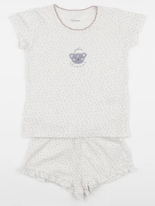 Vertbaudet - pyjama coton blanc - 4 ans
