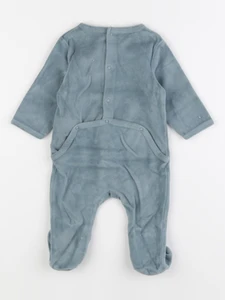 Vertbaudet - pyjama velours bleu - 6 mois
