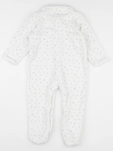 Vertbaudet - pyjama velours blanc - 2 ans