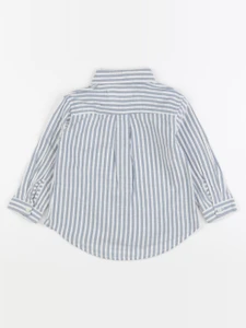 Zara - chemise bleu, blanc - 2 ans