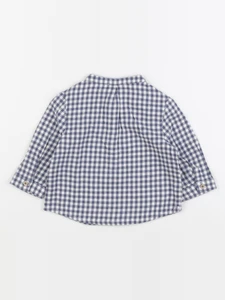 Cyrillus - chemise blanc, bleu - 12 mois