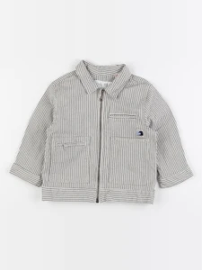 Zara - veste blanc, gris - 12/18 mois