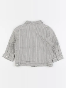 Zara - veste blanc, gris - 12/18 mois