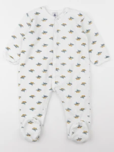 Petit Bateau - pyjama coton blanc - 24 mois