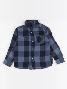 Vertbaudet - chemise réversible bleu - 4 ans