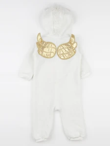 H&M - sur-pyjama blanc, rose - 6/9 mois