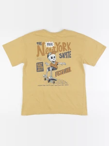 Vertbaudet - tee-shirt imprimé au dos marron - 14 ans