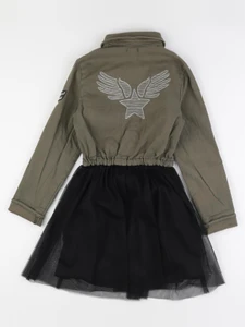 IKKS - robe noir, vert - 10 ans