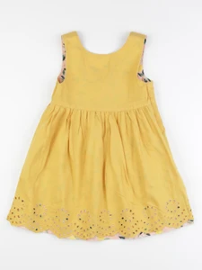 Vertbaudet - robe réversible jaune, rose - 7 ans