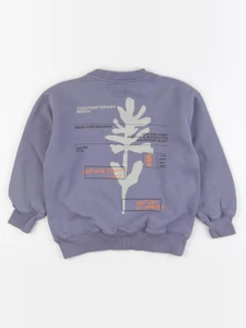 Zara - sweat imprimé au dos violet - 8/9 ans
