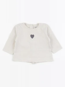 Vertbaudet - tee-shirt blanc - 3 mois
