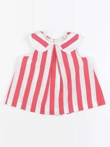 Jacadi - blouse blanc, rouge - 24 mois