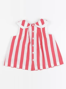 Jacadi - blouse blanc, rouge - 24 mois