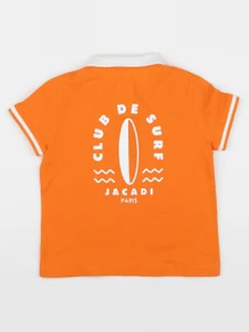 Jacadi - polo imprimé au dos orange - 4 ans