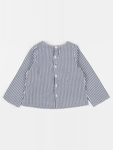 Jacadi - blouse bleu, blanc - 24 mois