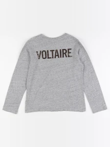 Zadig & Voltaire - tee-shirt imprimé au dos gris - 8 ans